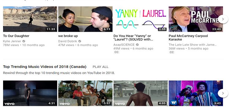 YouTube Canada Reveals the Top Videos of 2018
